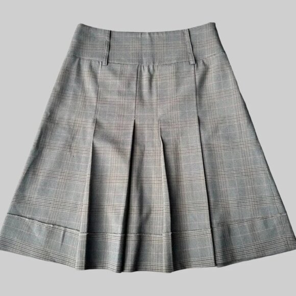 Sandra Angelozzi Dresses & Skirts - Sandra Angelozzi Pleated Academia Plaid Skirt
